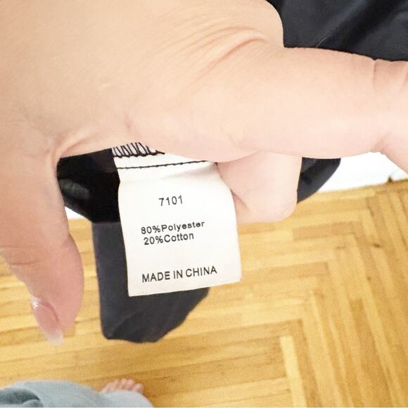 Pretty Garden Black Smocked Tiered Maxi Dress Square Neck Puff Sleeves Size M - Picture 7 of 8